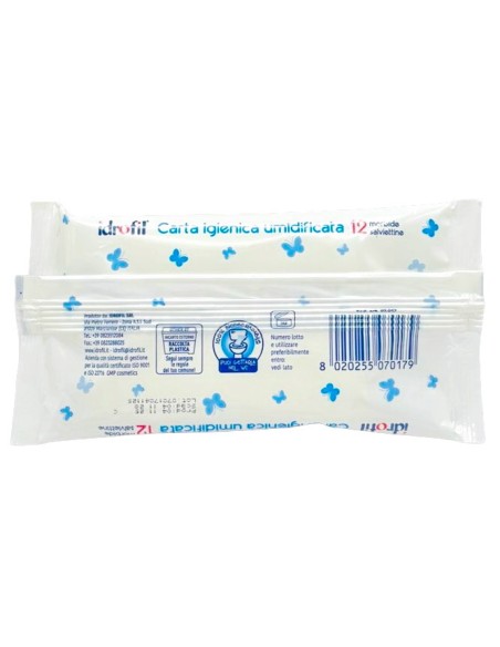 idrofil carta igienica umidificata - 12 morbide salviettine con aloe vera: tuttocasashop.it: igiene e cura della persona