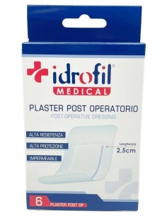 idrofil cerotto plaster post operatorio 2.5cm impermeabile - 6 pezzi: tuttocasashop.it: igiene e cura della persona