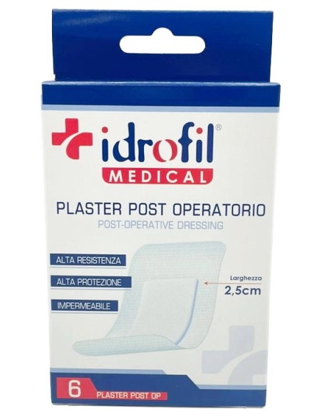 idrofil cerotto plaster post operatorio 2.5cm impermeabile - 6 pezzi: tuttocasashop.it: igiene e cura della persona