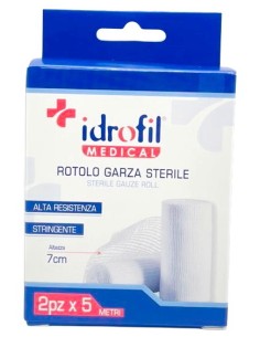 idrofil garza sterile alta resistenza - 7cm - 5 metri - 2 rotoli: tuttocasashop.it: igiene e cura della persona