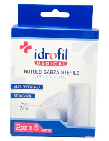 idrofil garza sterile alta resistenza - 7cm - 5 metri - 2 rotoli: tuttocasashop.it: igiene e cura della persona