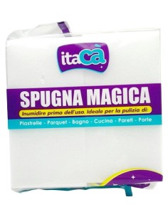 itaca' gomma magica - 2 pezzi - spugna magica per piastrelle parquet bagno: tuttocasashop.it: pulizia e cura della casa
