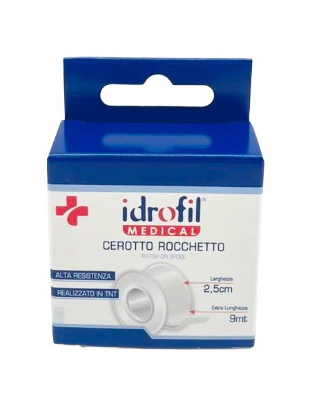 idrofil cerotto rocchetto medicazioni bianco - 2.5cm - 9 metri: tuttocasashop.it: igiene e cura della persona