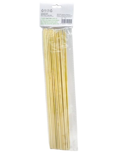 itaca' spiedini in legno di bamboo - 25cm - 50 pezzi: tuttocasashop.it: carta & monouso
