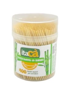 itaca' stuzzicadenti in legno in barattolo - 400 pezzi: tuttocasashop.it: carta & monouso