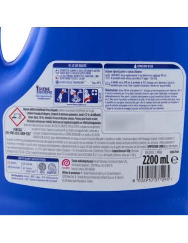 napisan additivo liquido igienizzante bucato - maxi pack 2200ml - rugiada: tuttocasashop.it: prodotti per bucato e tessuti