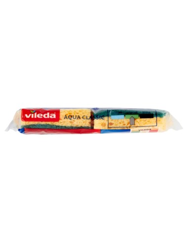 vileda aqua classic spugne con abrasivo - 2 pezzi: tuttocasashop.it: pulizia e cura della casa