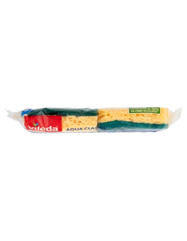 vileda aqua classic spugne con abrasivo - 2 pezzi: tuttocasashop.it: pulizia e cura della casa