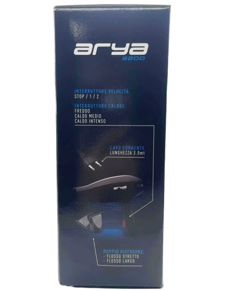 arya 3200 phon asciugacapelli professionale 1800w - con 2 becchi diffusori: tuttocasashop.it: altro - bazar