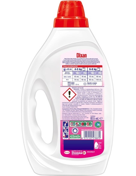 dixan detersivo lavatrice liquido 19 lavaggi - 885ml - color - capi colorati: tuttocasashop.it: prodotti per bucato e tessuti