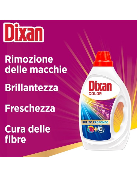 dixan detersivo lavatrice liquido 19 lavaggi - 885ml - color - capi colorati: tuttocasashop.it: prodotti per bucato e tessuti