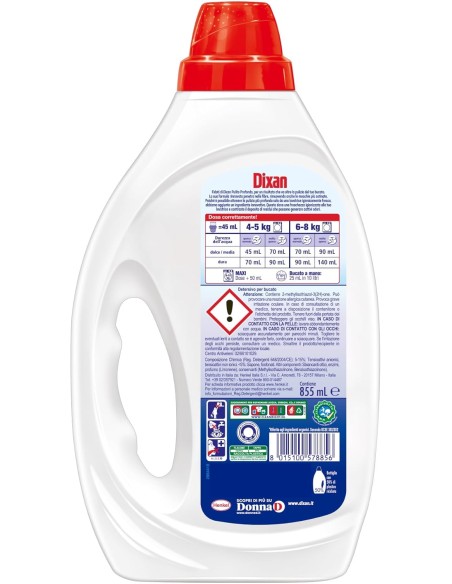 dixan detersivo lavatrice liquido 19 lavaggi - 885ml - classico: tuttocasashop.it: prodotti per bucato e tessuti