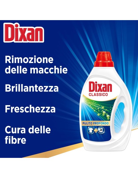 dixan detersivo lavatrice liquido 19 lavaggi - 885ml - classico: tuttocasashop.it: prodotti per bucato e tessuti