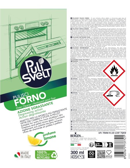 pulisvelt spray pulitore per forni fornelli e grill - 300ml: tuttocasashop.it: pulizia e cura della casa