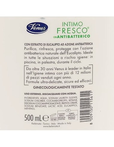 venus detergente intimo - maxi 500ml - fresco con antibatterico - eucalipto: tuttocasashop.it: igiene e cura della persona