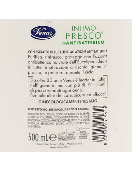 venus detergente intimo - maxi 500ml - fresco con antibatterico - eucalipto: tuttocasashop.it: igiene e cura della persona