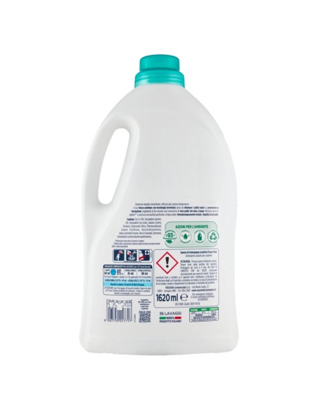 spuma di sciampagna detersivo lavatrice - 36 lavaggi 1620ml - fresco puro: tuttocasashop.it: prodotti per bucato e tessuti