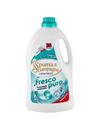 spuma di sciampagna detersivo lavatrice - 36 lavaggi 1620ml - fresco puro: tuttocasashop.it: prodotti per bucato e tessuti