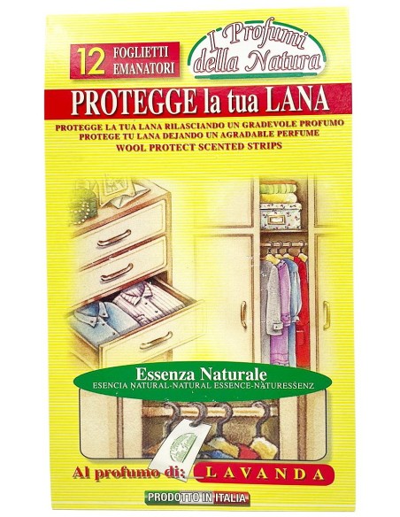 geca 12 fogli salvalana profumati alla lavanda - antitarme: tuttocasashop.it: pulizia e cura della casa