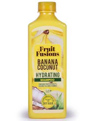 fruit fusions shampoo 600ml - idratante - banana e coconut - capelli secchi: tuttocasashop.it: igiene e cura della persona