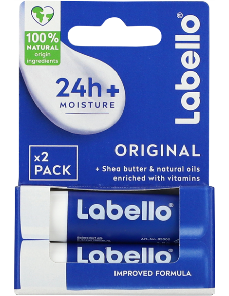 labello balsamo labbra - 5.5ml - 4.8g - classico - idratazione 24h - 2 pezzi: tuttocasashop.it: igiene e cura della persona