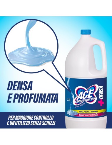 ace candeggina piu' +denso - 2500ml - fresco profumo - casa e bucato: tuttocasashop.it: prodotti per bucato e tessuti