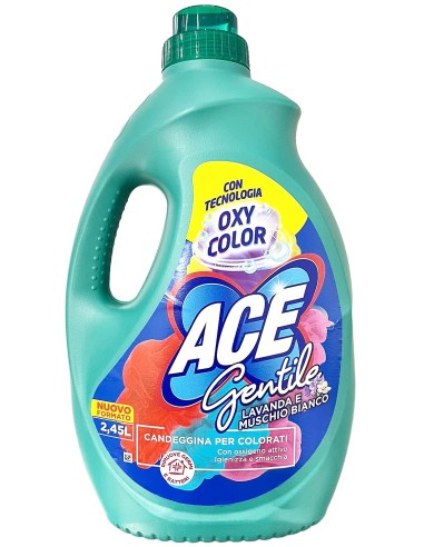 ace gentile candeggina delicata 2450ml oxy color - lavanda e muschio bianco: tuttocasashop.it: prodotti per bucato e tessuti