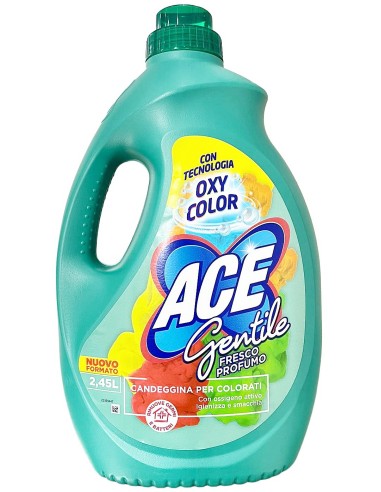 ace gentile candeggina delicata - 2450ml - oxy color - fresco profumo: tuttocasashop.it: prodotti per bucato e tessuti