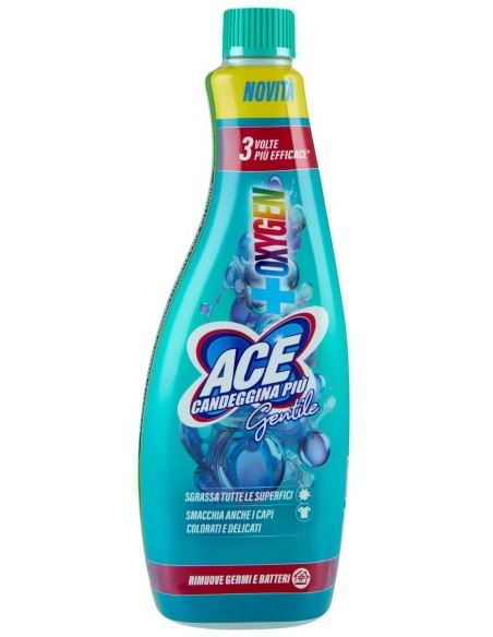 ace gentile spray 650ml sgrassa le superfici - smacchia il bucato - ricarica: tuttocasashop.it: pulizia e cura della casa