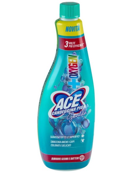 ace gentile spray 650ml sgrassa le superfici - smacchia il bucato - ricarica: tuttocasashop.it: pulizia e cura della casa