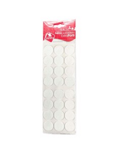 24 feltrini tondi medi - diametro 28mm - colore bianco - autoadesivi: tuttocasashop.it: altro - bazar