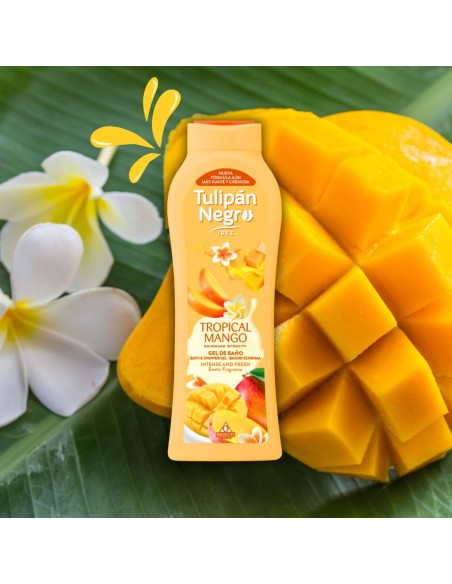 tulipan negro bagnoschiuma - 650ml - tropical mango - intense and fresh: tuttocasashop.it: igiene e cura della persona