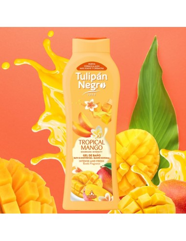 tulipan negro bagnoschiuma - 650ml - tropical mango - intense and fresh: tuttocasashop.it: igiene e cura della persona