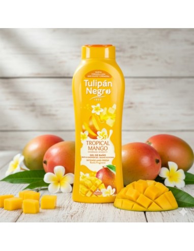 tulipan negro bagnoschiuma - 650ml - tropical mango - intense and fresh: tuttocasashop.it: igiene e cura della persona