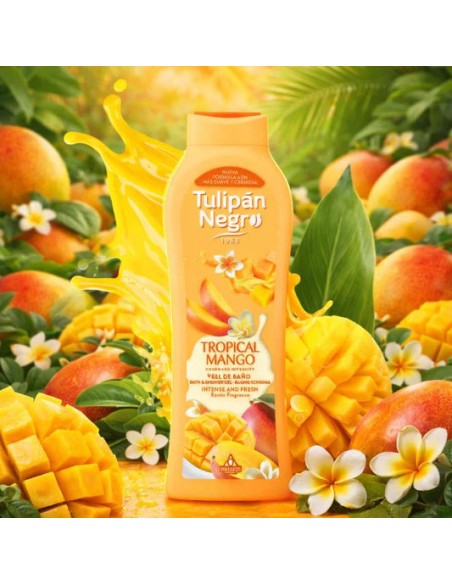 tulipan negro bagnoschiuma - 650ml - tropical mango - intense and fresh: tuttocasashop.it: igiene e cura della persona