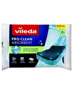vileda pro clean spugne con abrasivo - 2 pezzi - viscosa: tuttocasashop.it: pulizia e cura della casa