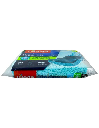 vileda pro clean spugne con abrasivo - 2 pezzi - viscosa: tuttocasashop.it: pulizia e cura della casa