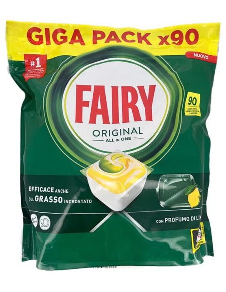fairy original all in one detersivo per lavastoviglie - 90 capsule - lemon: tuttocasashop.it: pulizia e cura della casa