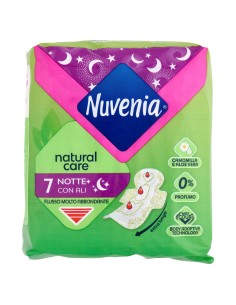 nuvenia natural care assorbenti - 7 pezzi - notte con ali: tuttocasashop.it: igiene e cura della persona
