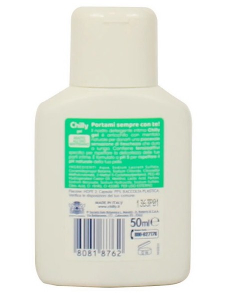 chilly detergente intimo mini 50ml gel fresco - travel size formato viaggio: tuttocasashop.it: igiene e cura della persona