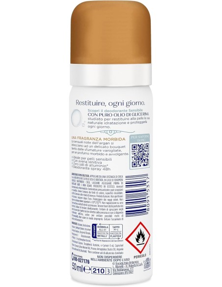 neutro roberts deodorante spray mini 50ml - avena - formato viaggio: tuttocasashop.it: igiene e cura della persona