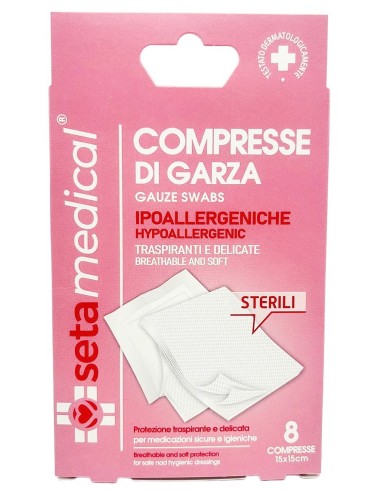 setablu compresse di garza per medicazione - 15x15cm - 8 pezzi - sterili: tuttocasashop.it: igiene e cura della persona
