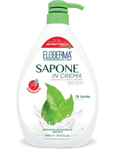 eloderma sapone in crema mani viso e corpo - 1 litro - te' verde: tuttocasashop.it: igiene e cura della persona