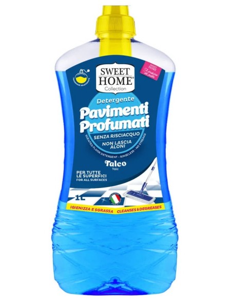 sweet home detergente pavimenti - 1 litro - talco: tuttocasashop.it: pulizia e cura della casa