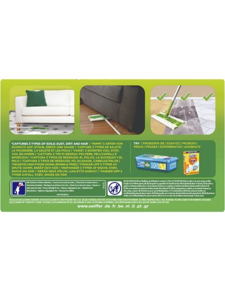 swiffer xxl catturapolvere - 12 panni - 3x cattura polvere peli e capelli: tuttocasashop.it: pulizia e cura della casa