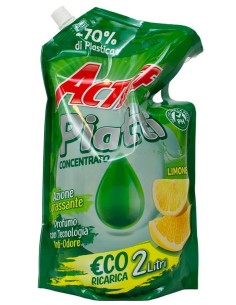 actiff detergente piatti concentrato - 2 litri - ecoricarica - limone: tuttocasashop.it: pulizia e cura della casa