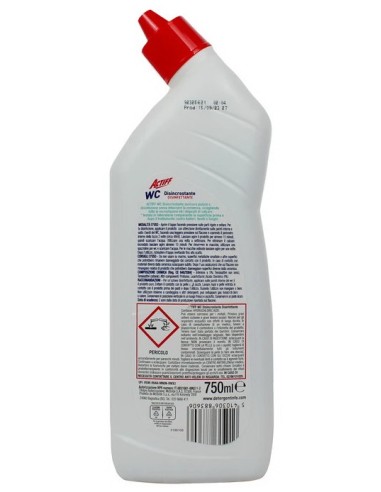 actiff wc disincrostate 750ml - disinfetta deodora e rimuove il calcare: tuttocasashop.it: pulizia e cura della casa