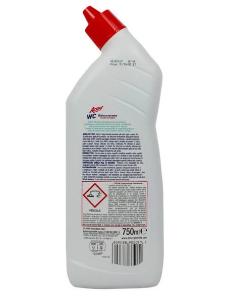 actiff wc disincrostate 750ml - disinfetta deodora e rimuove il calcare: tuttocasashop.it: pulizia e cura della casa