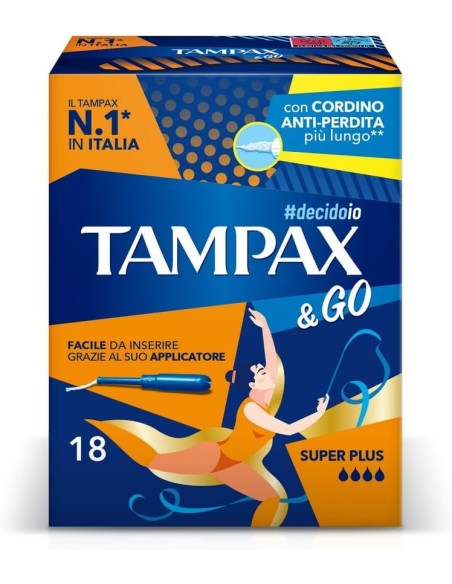 tampax &go assorbenti interni - 18 tamponi - super: tuttocasashop.it: igiene e cura della persona