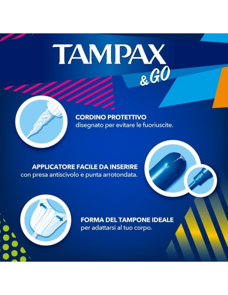 tampax &go assorbenti interni - 18 tamponi - super: tuttocasashop.it: igiene e cura della persona